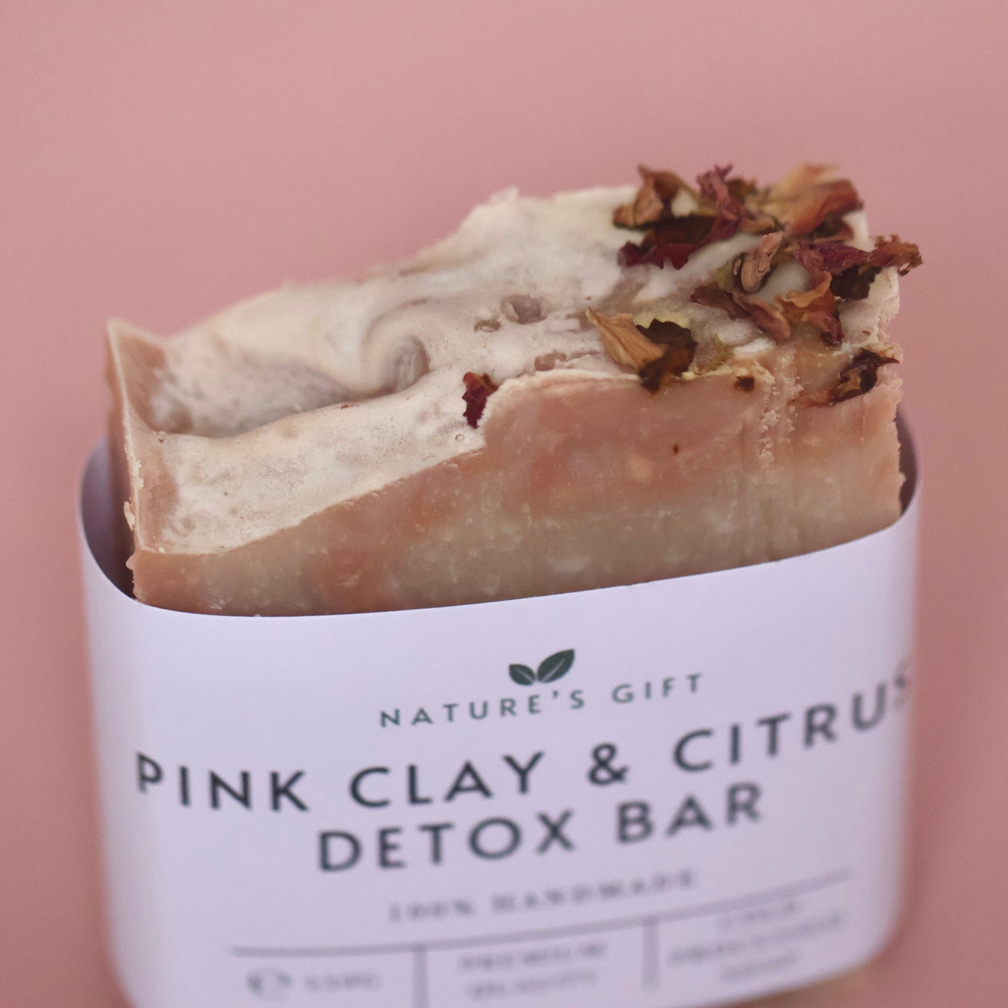 Pink Clay & Citrus Detox Bar - Cold Processed Soap