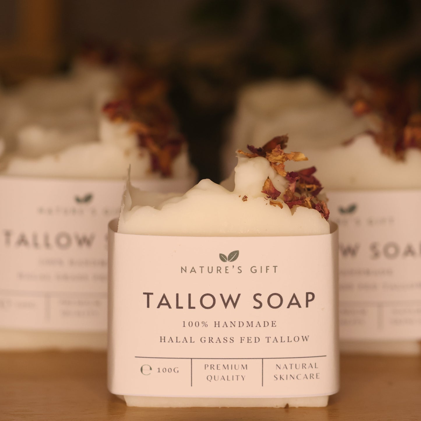 Tallow Soap 100g - Fragrance Free - Cold Processed Soap - Halal Tallow