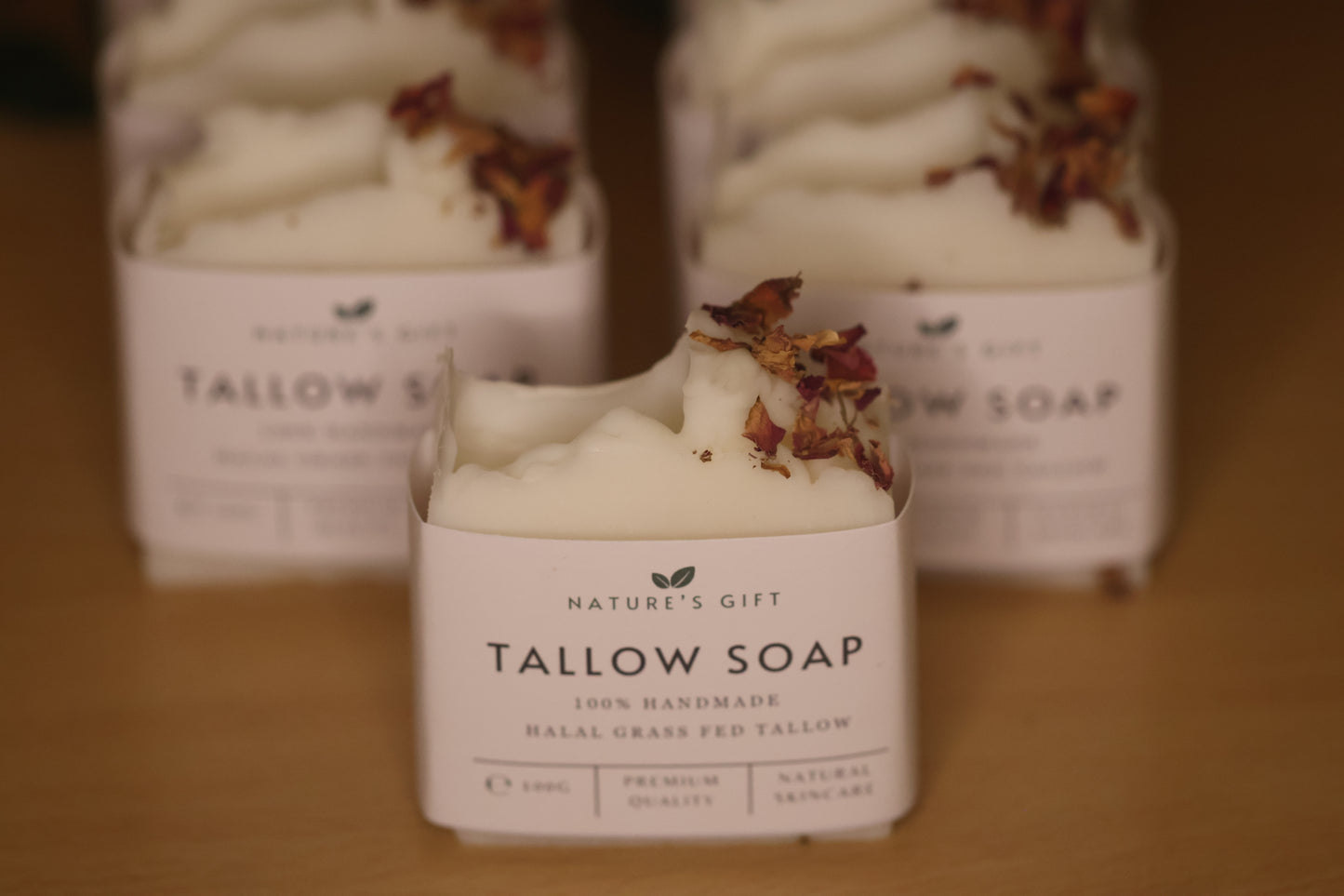 Tallow Soap 100g - Fragrance Free - Cold Processed Soap - Halal Tallow