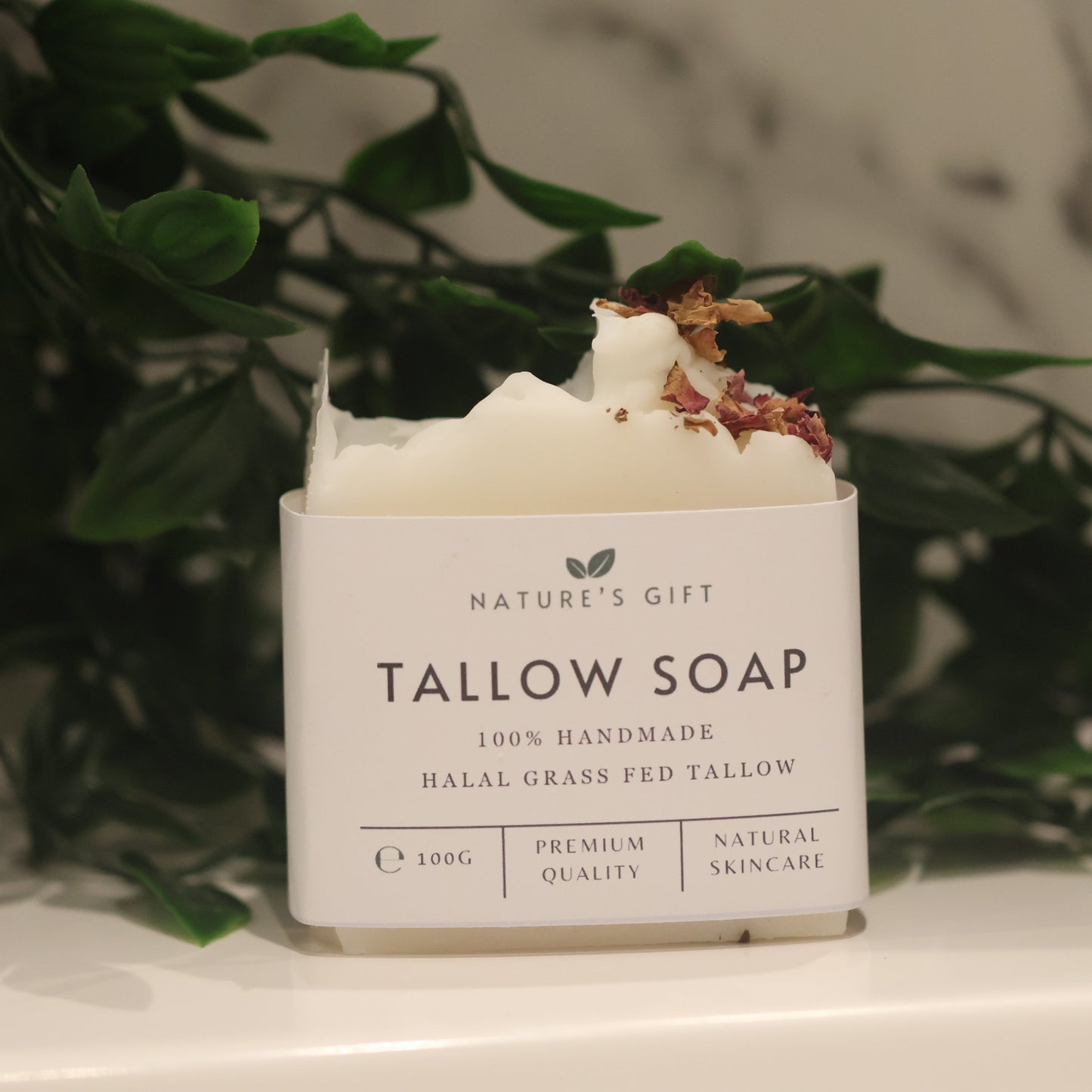 Tallow Soap 100g - Fragrance Free - Cold Processed Soap - Halal Tallow