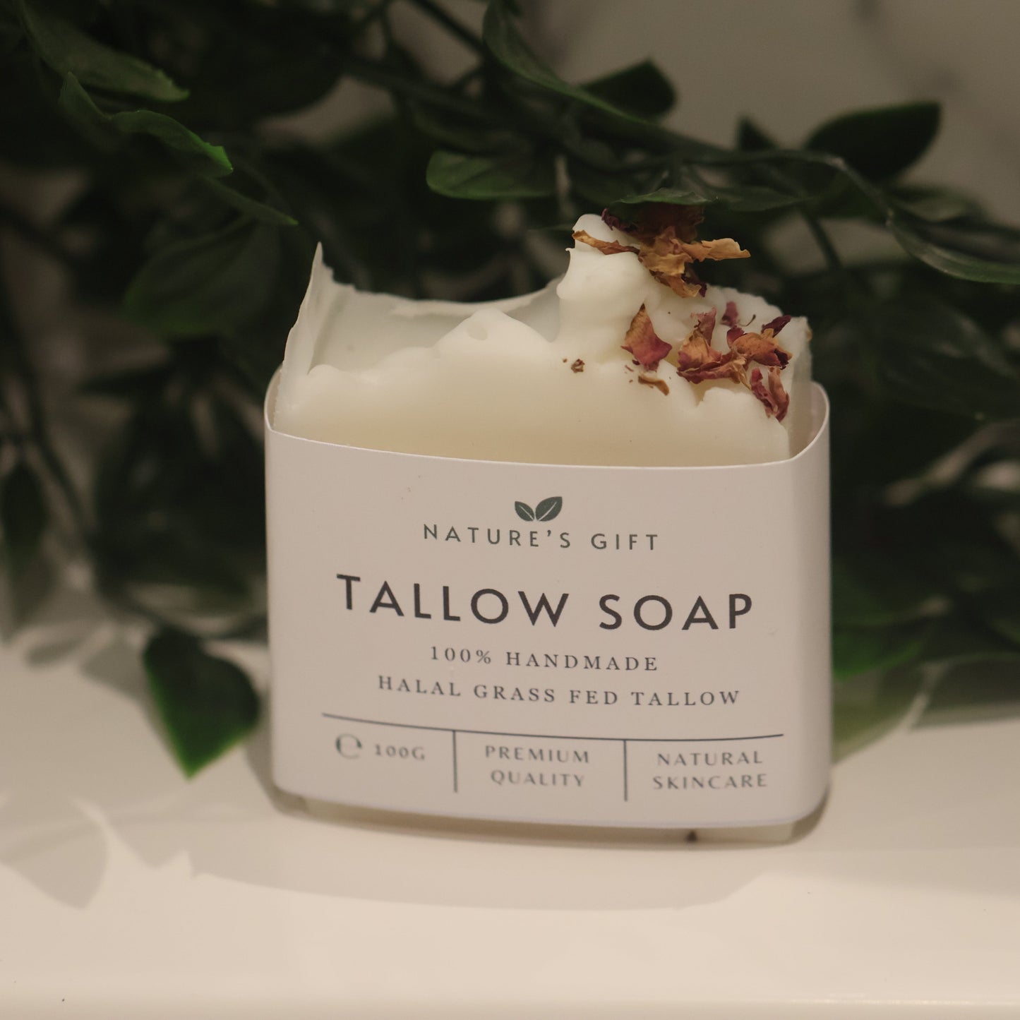 Tallow Soap 100g - Fragrance Free - Cold Processed Soap - Halal Tallow