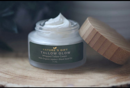Tallow Glow Whipped Cream - Natural Organic Face Moisturiser 50g