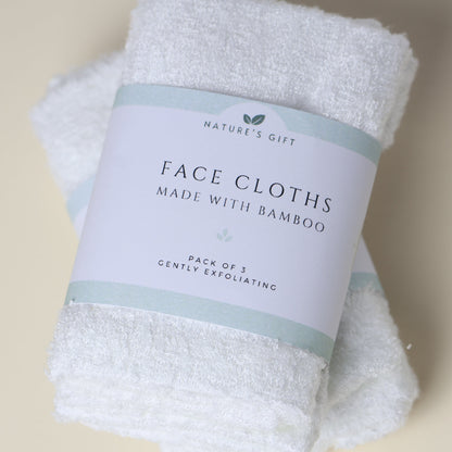 Bamboo Face Cloths pack of 3