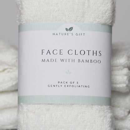 Bamboo Face Cloths pack of 3